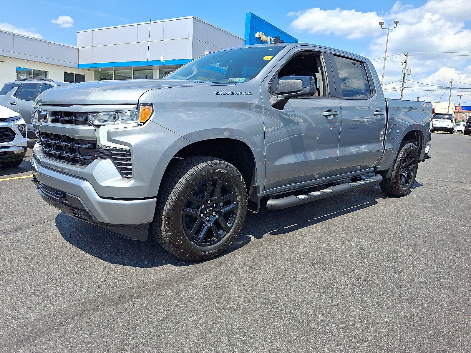 2026 Chevrolet Silverado 1500 RST 4WD in Sterling Gray Metallic — front three-quarter view