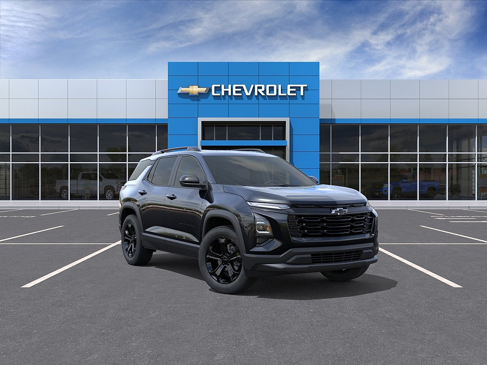 2027 Chevrolet Equinox AWD LT AWD in Mosaic Black Metallic — front three-quarter view