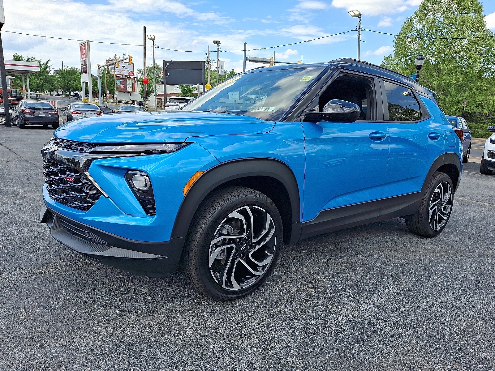 2025 Chevrolet Trailblazer RS AWD in Marina Blue Metallic — front three-quarter view