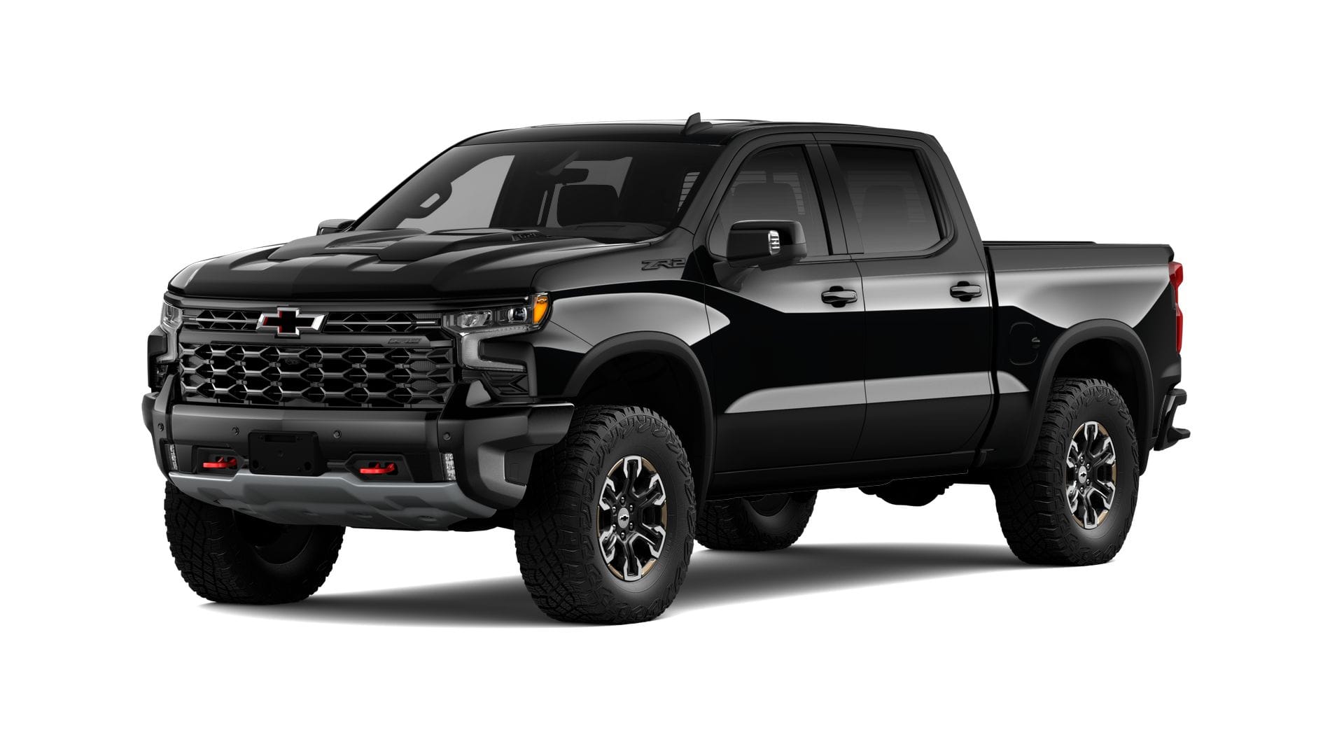 2026 Chevrolet Silverado 1500 ZR2 4WD in Black — front three-quarter view