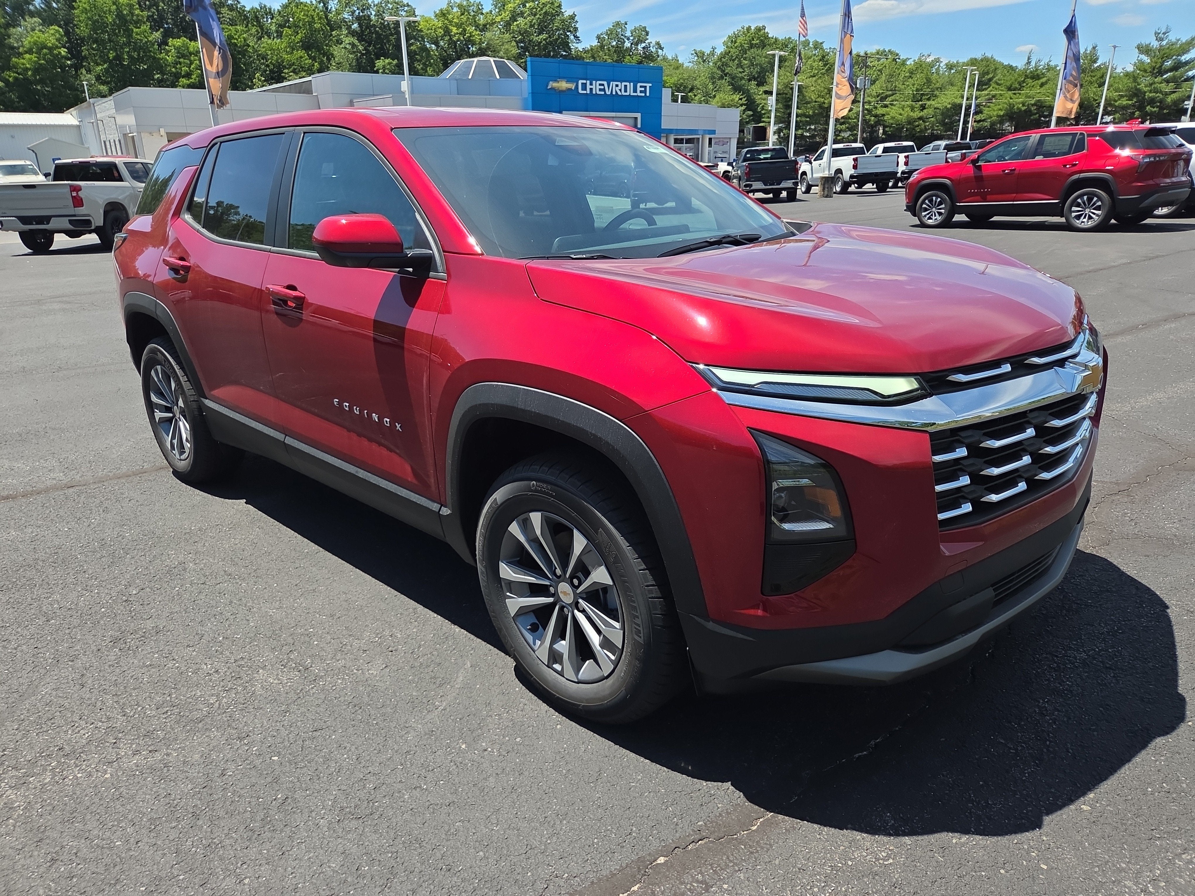 2026 Chevrolet Equinox LT AWD in Radiant Red Tintcoat — front three-quarter view
