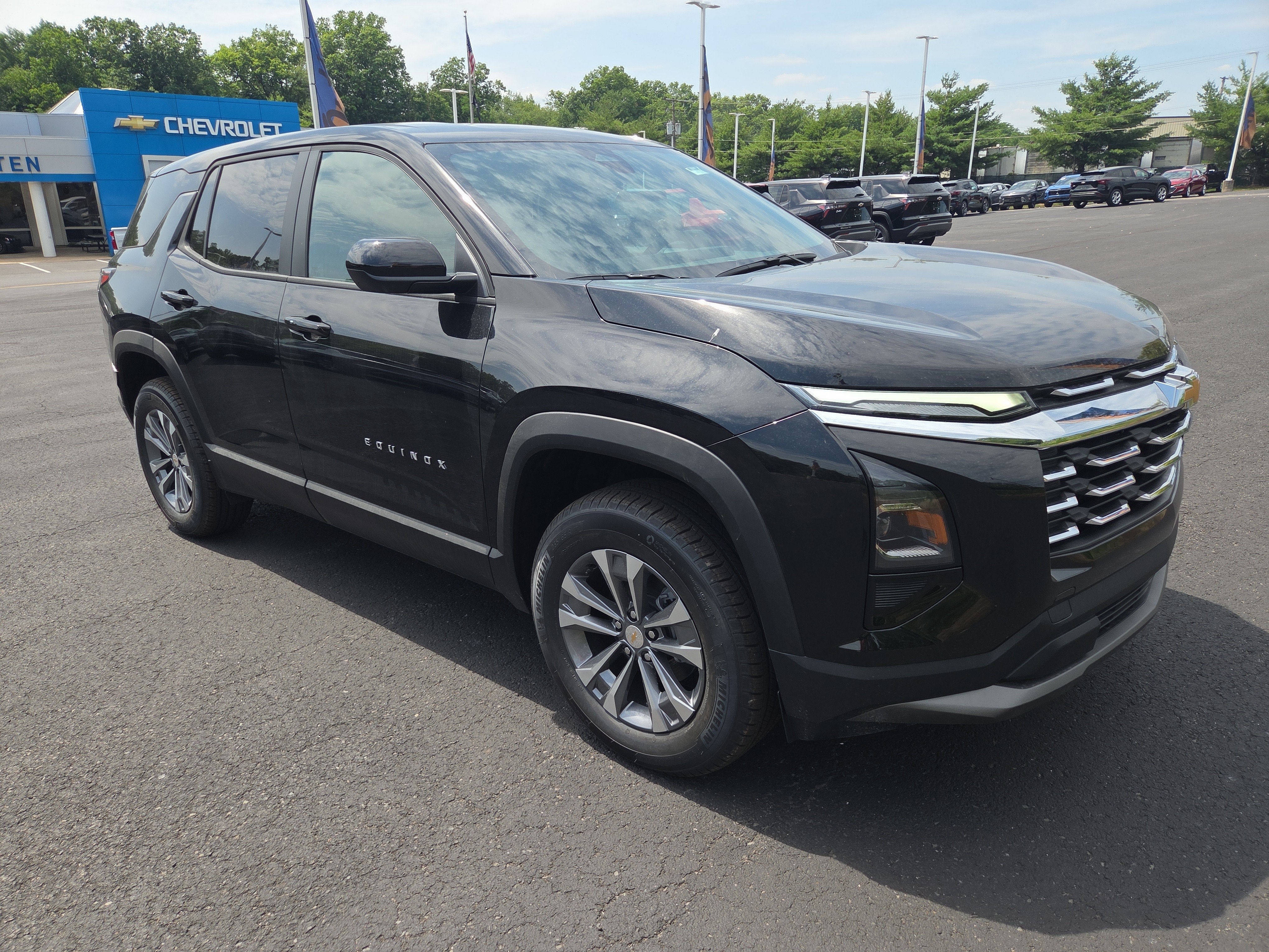 2026 Chevrolet Equinox LT AWD in Mosaic Black Metallic — front three-quarter view