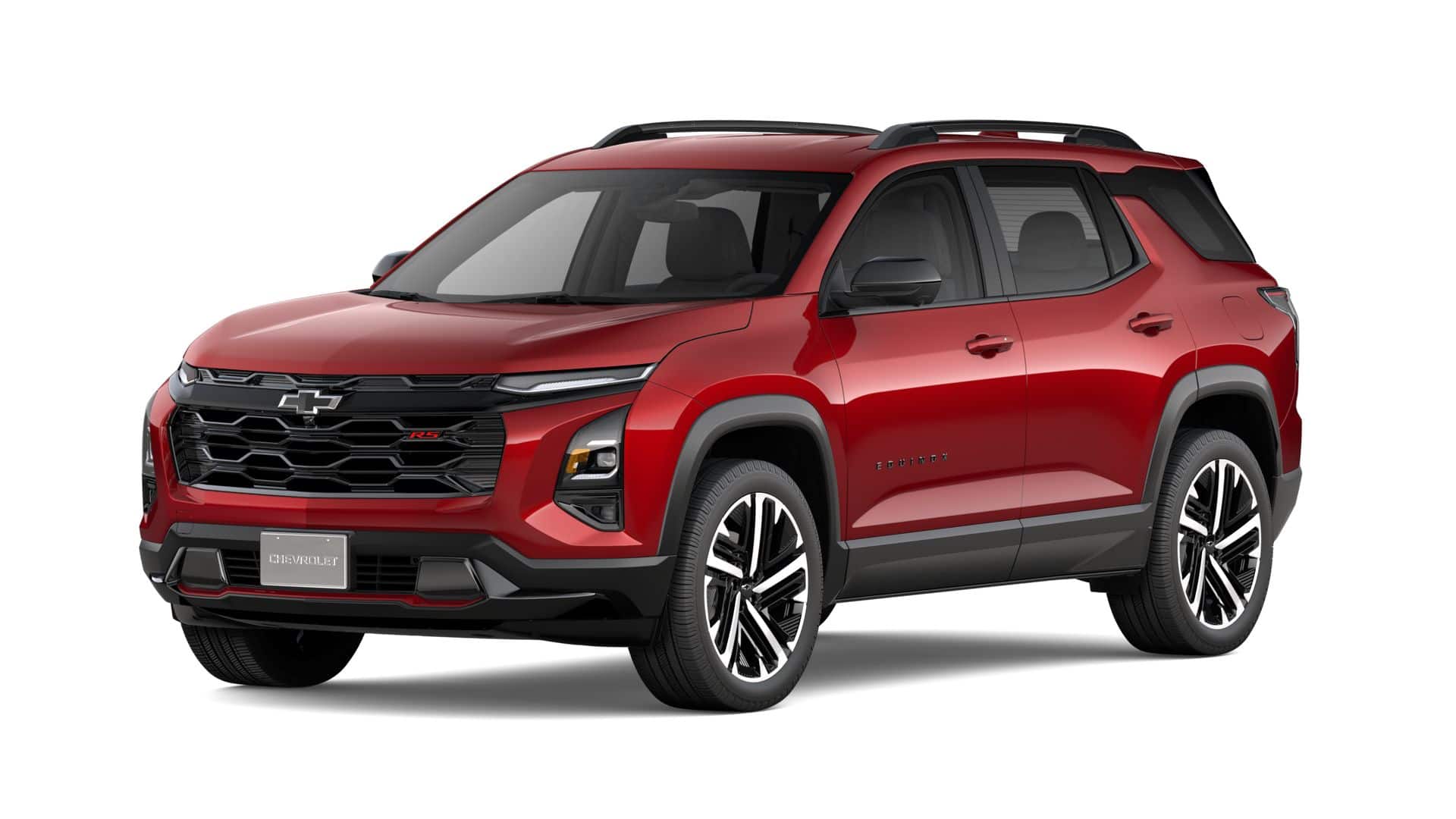 2027 Chevrolet Equinox RS AWD in Radiant Red Tintcoat — front three-quarter view