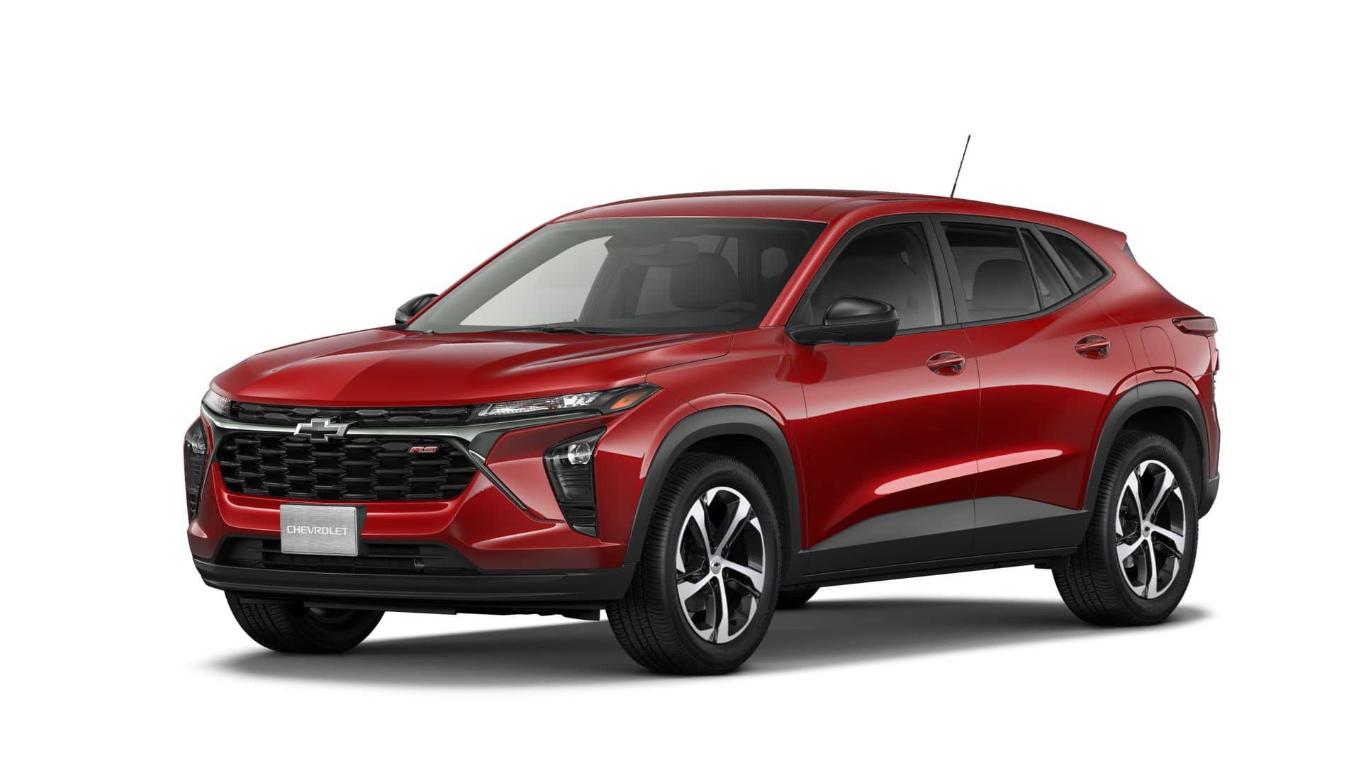2026 Chevrolet Trax 1RS FWD in Apex Red — front three-quarter view