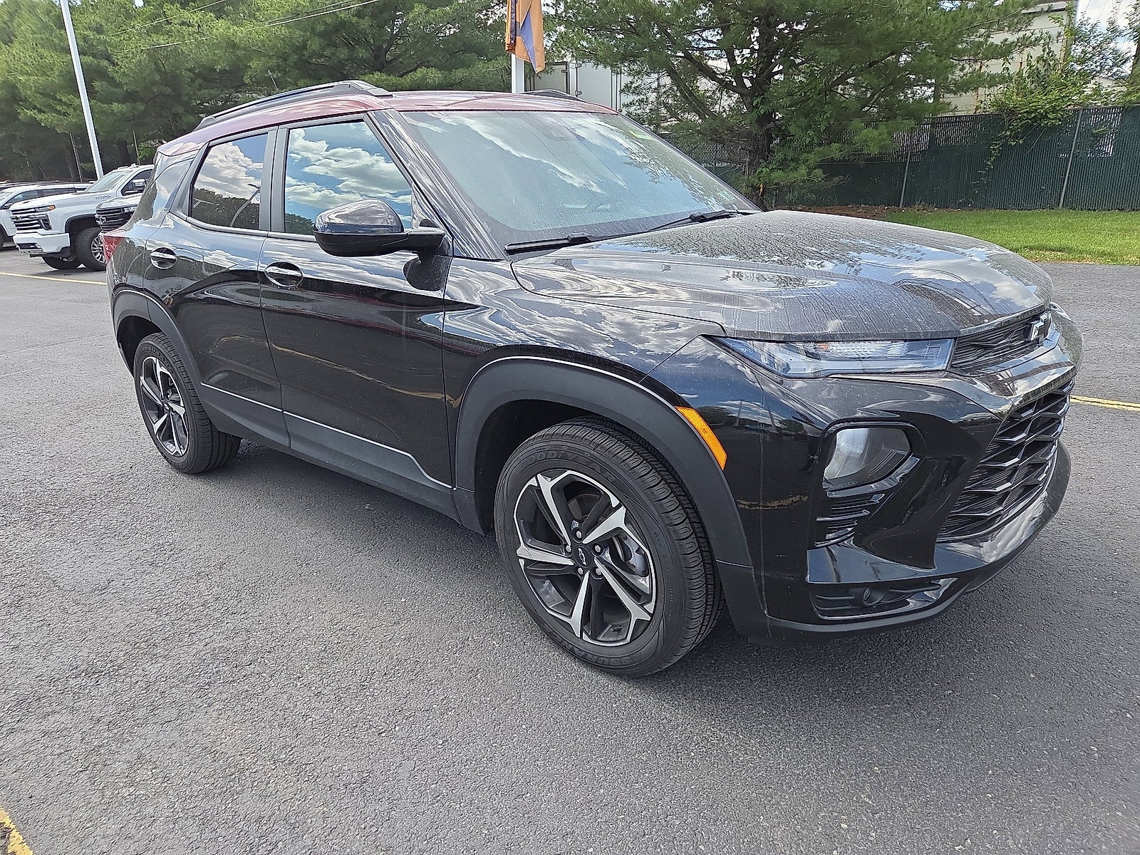2023 Chevrolet Trailblazer RS AWD in Mosaic Black Metallic — front three-quarter view