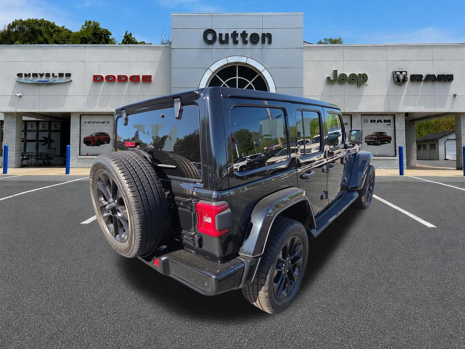 2021 Jeep Wrangler 4xe — rear three-quarter view