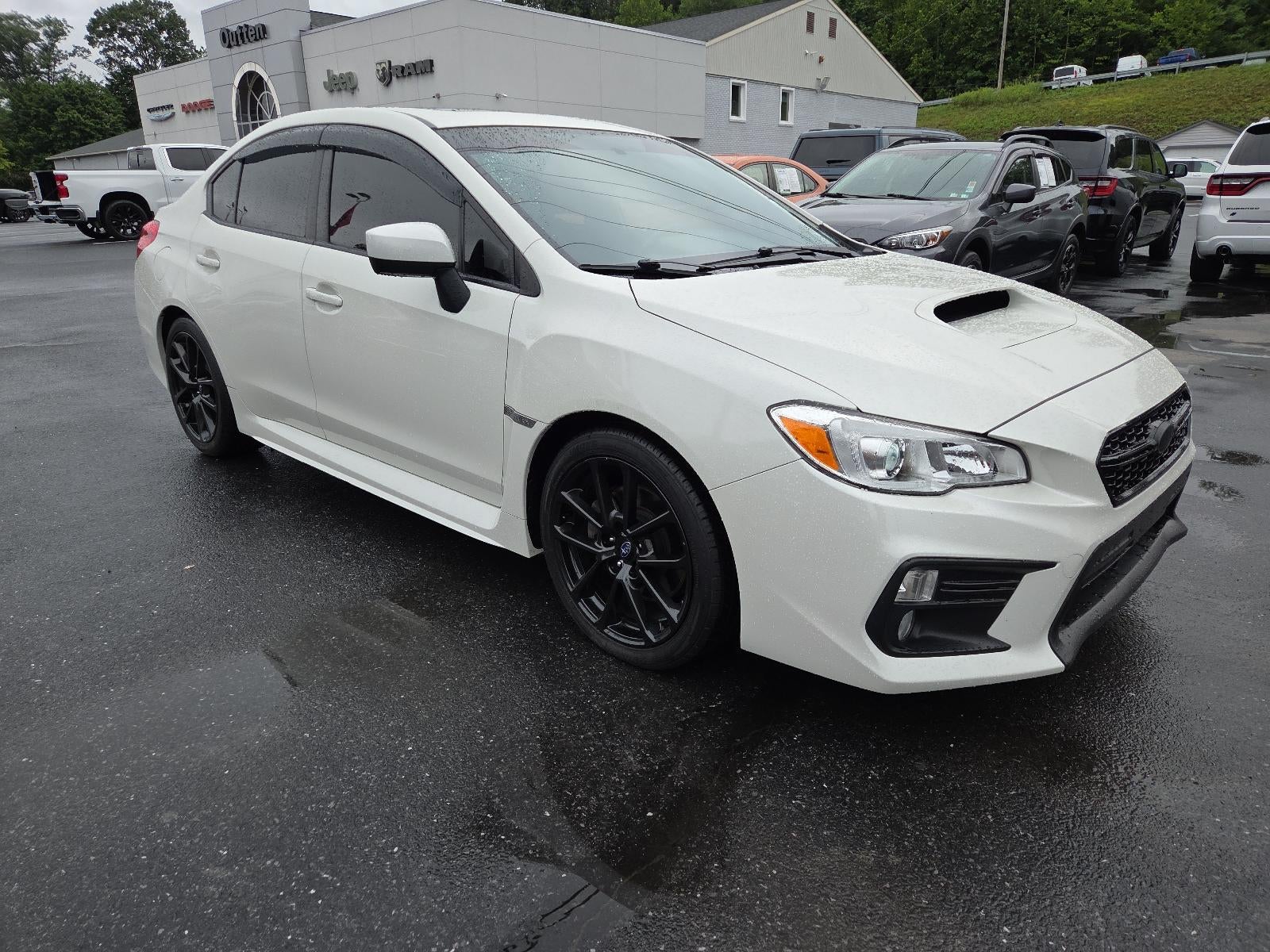 2021 Subaru WRX Premium Manual in Crystal White Pearl — front three-quarter view
