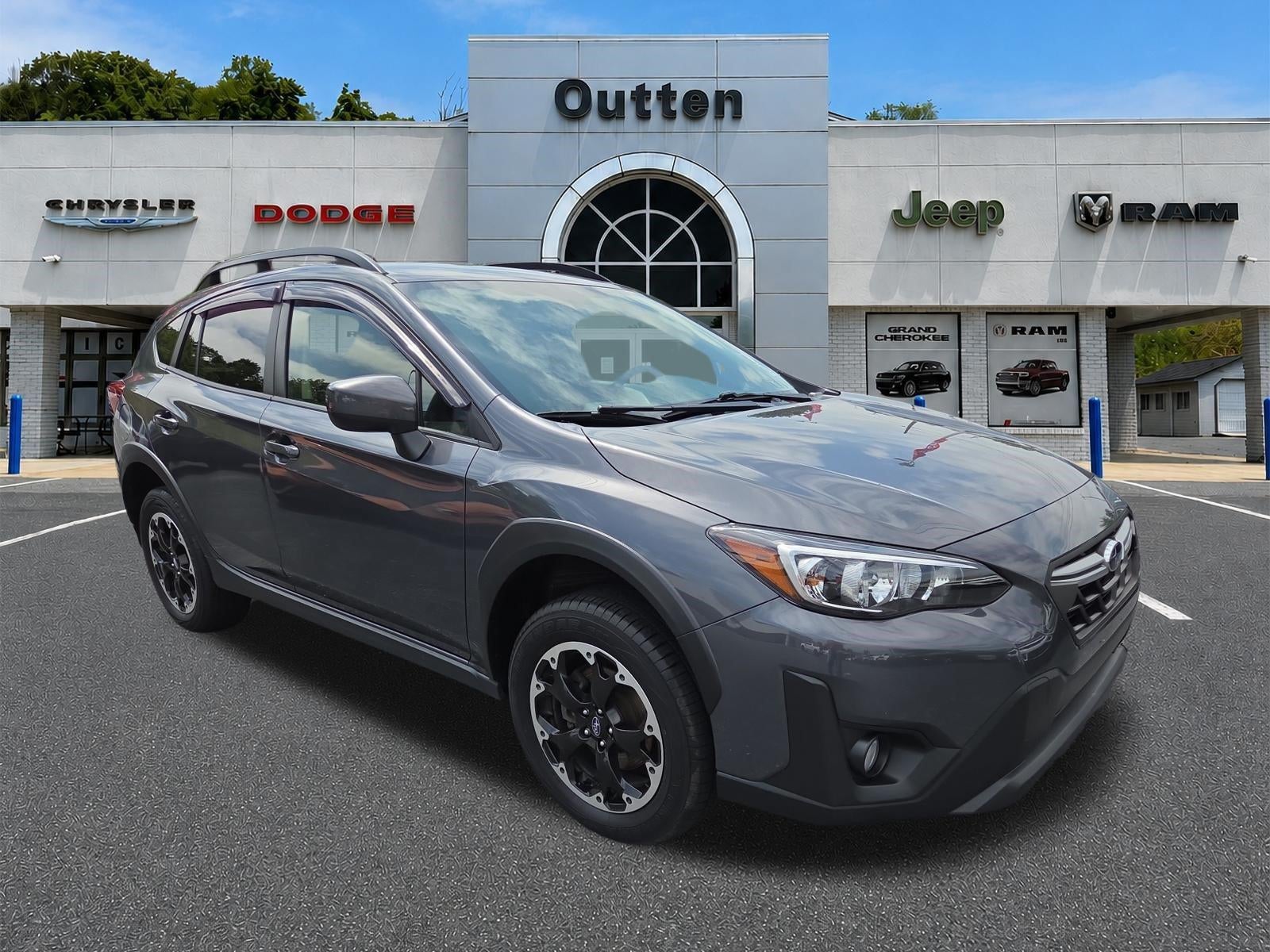 2022 Subaru Crosstrek Premium CVT in Magnetite Gray Metallic — front three-quarter view